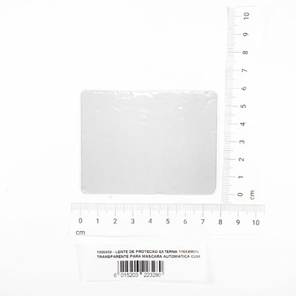Lente de protecao externa 116x89mm transparente para mascara automatica com borda redonda